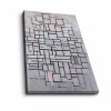 Decorative Canvas Painting by Piet Mondrian, 'Composition 6' (45 x 70 cm) | 100% Suede Canvas, 100% Wooden Frame (3 cm) | Elegant Art for Modern Spaces