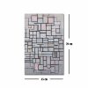 Decorative Canvas Painting by Piet Mondrian, 'Composition 6' (45 x 70 cm) | 100% Suede Canvas, 100% Wooden Frame (3 cm) | Elegant Art for Modern Spaces