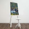 Elegant Decorative Canvas Painting by Gustav Klimt, 'Pendio Montano A Unterach', 45 x 70 cm, 100% Suede Canvas, 3 cm Wooden Frame | Perfect for Home Decor