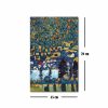 Elegant Decorative Canvas Painting by Gustav Klimt, 'Pendio Montano A Unterach', 45 x 70 cm, 100% Suede Canvas, 3 cm Wooden Frame | Perfect for Home Decor