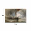 Elegant Decorative Canvas Painting by Joseph Mallord, 'Snow Storm' | 45 x 70 cm | 100% Suede Canvas, 100% Wooden Frame (3 cm Thick) | Perfect for Home Decor
