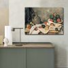 Paul Cézanne Decorative Canvas Painting, 'Rideau, Cruchon et Compotier' | 70 x 100 cm | 100% Suede Canvas, 100% Wooden Frame (3 cm) | Elegant Art for Home Decor