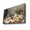 Paul Cézanne Decorative Canvas Painting, 'Rideau, Cruchon et Compotier' | 70 x 100 cm | 100% Suede Canvas, 100% Wooden Frame (3 cm) | Elegant Art for Home Decor