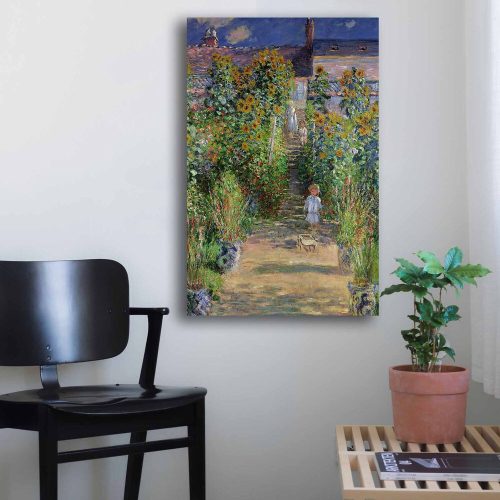 Claude Monet Decorative Canvas Painting, 45 x 70 cm | 100% Canvas (2.8 mm) & Pine Wood Frame | Elegant Art for Home Decor & Gallery Walls
