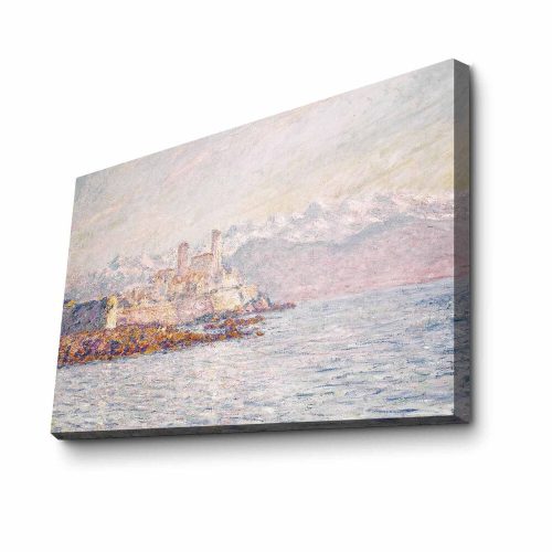Claude Monet Antibes Decorative Canvas Painting, 45 x 70 cm | 100% Canvas (2.8 mm) & Pine Wood Frame | Elegant Art for Home & Office Decor