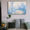 Claude Monet Decorative Canvas Painting, 'The Entrance to Giverny under the Snow' | 70 x 100 cm | 100% Canvas, 2.8 mm Thick, Pine Wood Frame | Elegant Wall Art