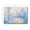 Claude Monet Decorative Canvas Painting, 'The Entrance to Giverny under the Snow' | 70 x 100 cm | 100% Canvas, 2.8 mm Thick, Pine Wood Frame | Elegant Wall Art