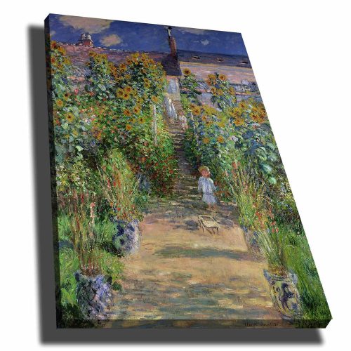 Claude Monet Decorative Canvas Painting, 70 x 100 cm | 100% Canvas (2.8 mm) & Pine Wood Frame | Elegant Art for Home & Office Décor