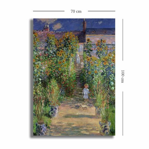 Claude Monet Decorative Canvas Painting, 70 x 100 cm | 100% Canvas (2.8 mm) & Pine Wood Frame | Elegant Art for Home & Office Décor