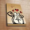 Elegant Decorative Canvas Wall Clock, 45 x 70 cm, 100% Suede Canvas, Sturdy 3 cm Wooden Frame | Perfect for Home Decor & Modern Spaces