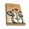 Elegant Decorative Canvas Wall Clock, 45 x 70 cm, 100% Suede Canvas, Sturdy 3 cm Wooden Frame | Perfect for Home Decor & Modern Spaces