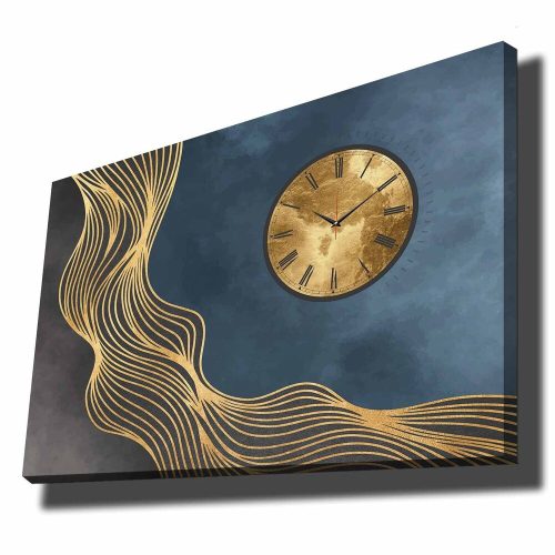 Elegant Decorative Canvas Wall Clock, 70 x 100 cm, 100% Suede Canvas, Sturdy 2.8 cm Wooden Frame | Perfect for Home Decor & Timeless Style