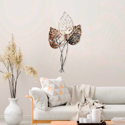 Handmade Decorative Metal Wall Accessory, 45 x 85 cm | 100% Metal (1.5 mm) | Unique Brown & Black Design, Perfect for Home Decor & Art Display