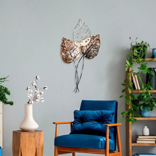 Handmade Decorative Metal Wall Accessory, 45 x 85 cm | 100% Metal (1.5 mm) | Unique Brown & Black Design, Perfect for Home Decor & Art Display