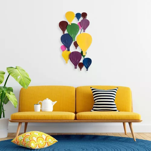 Hand-Painted Decorative Metal Wall Accessory, 53 x 100 x 7 cm | 100% Metal, Unique Color Variations | Perfect for Home Decor & Art Lovers