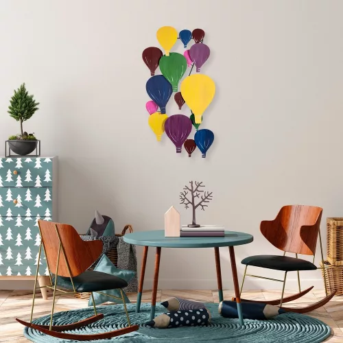 Hand-Painted Decorative Metal Wall Accessory, 53 x 100 x 7 cm | 100% Metal, Unique Color Variations | Perfect for Home Decor & Art Lovers