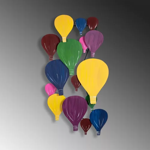 Hand-Painted Decorative Metal Wall Accessory, 53 x 100 x 7 cm | 100% Metal, Unique Color Variations | Perfect for Home Decor & Art Lovers