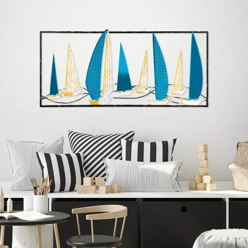 Handmade Decorative Metal Wall Accessory, 40 x 90 cm | 100% Metal (1.5 mm) | Unique Hand-Painted Design, Perfect for Home Decor & Art Lovers
