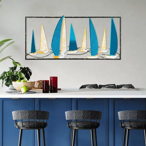 Handmade Decorative Metal Wall Accessory, 40 x 90 cm | 100% Metal (1.5 mm) | Unique Hand-Painted Design, Perfect for Home Decor & Art Lovers