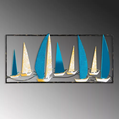 Handmade Decorative Metal Wall Accessory, 40 x 90 cm | 100% Metal (1.5 mm) | Unique Hand-Painted Design, Perfect for Home Decor & Art Lovers