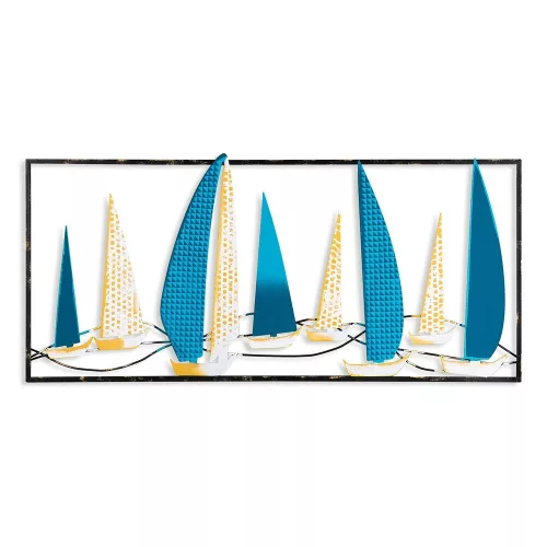 Handmade Decorative Metal Wall Accessory, 40 x 90 cm | 100% Metal (1.5 mm) | Unique Hand-Painted Design, Perfect for Home Decor & Art Lovers