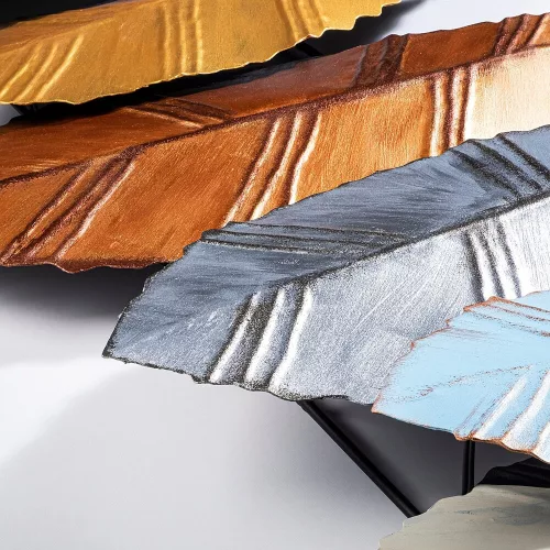 Handmade Decorative Metal Wall Accessory, 52 x 114 cm | 100% Metal (1.5 mm) | Unique Hand-Painted Design, Perfect for Home Decor & Art Lovers