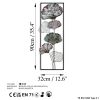 Handmade Decorative Metal Wall Accessory, 32 x 90 x 4 cm | 100% Metal, Unique Hand-Painted Design | Perfect for Home Decor, Adds Elegance & Style