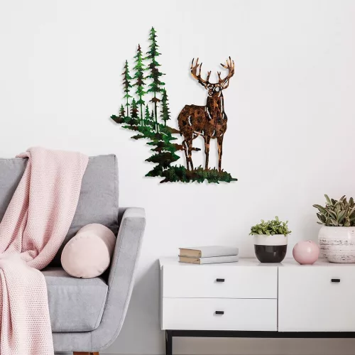 Handmade Decorative Metal Wall Accessory, 65 x 79 cm | 100% Metal (1.5 mm) | Unique Hand-Painted Design, Perfect for Home Decor & Art Lovers