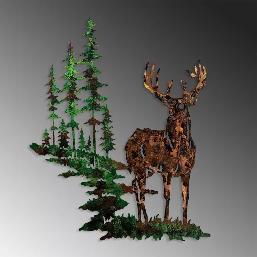 Handmade Decorative Metal Wall Accessory, 65 x 79 cm | 100% Metal (1.5 mm) | Unique Hand-Painted Design, Perfect for Home Decor & Art Lovers