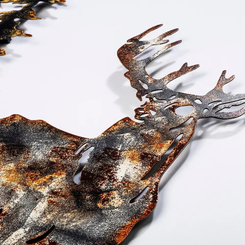 Handmade Decorative Metal Wall Accessory, 65 x 79 cm | 100% Metal (1.5 mm) | Unique Hand-Painted Design, Perfect for Home Decor & Art Lovers