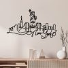 Stylish Black Decorative Metal Wall Accessory, 120 x 67 x 1.5 cm | 100% Metal, 2 mm Thickness | Lightweight & Modern Design for Home Decor