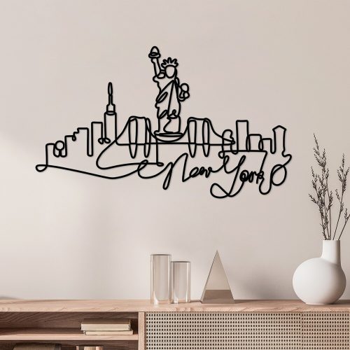 Stylish Black Decorative Metal Wall Accessory, 120 x 67 x 1.5 cm | 100% Metal, 2 mm Thickness | Lightweight & Modern Design for Home Decor