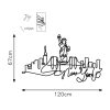 Stylish Black Decorative Metal Wall Accessory, 120 x 67 x 1.5 cm | 100% Metal, 2 mm Thickness | Lightweight & Modern Design for Home Decor