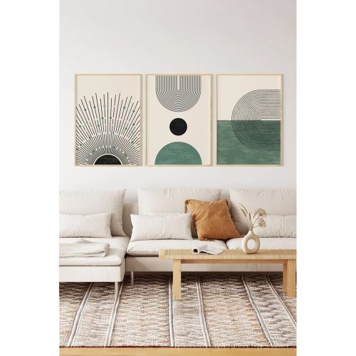 Elegant Decorative Framed Painting Set (3 Pieces), Solid Wood Frame, 33 x 48 cm | 100% MDF, Digital Printing | Perfect for Home Decor & Art Lovers