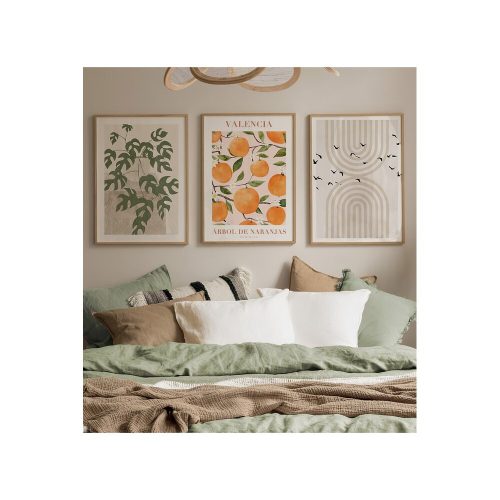Elegant Decorative Framed Painting Set (3 Pieces), Solid Wood Frame, 33 x 48 cm | 100% MDF, Digital Printing | Perfect for Home Decor & Art Lovers