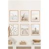 Elegant Decorative Framed Paintings (6 Pieces), Solid Wood Frame, 33 x 48 cm | 100% MDF, Digital Printing | Perfect for Home Decor & Art Lovers