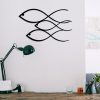 Stylish Black Decorative Metal Wall Accessory, 50 x 30 cm | 100% Metal, 1.2mm Thickness | Perfect for Modern Home Decor & Unique Wall Art