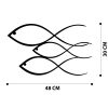 Stylish Black Decorative Metal Wall Accessory, 50 x 30 cm | 100% Metal, 1.2mm Thickness | Perfect for Modern Home Decor & Unique Wall Art