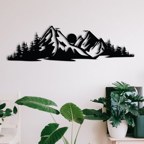 Stylish Black Decorative Metal Wall Accessory, 68 x 19 cm | 100% Metal, 1.2mm Thickness | Perfect for Modern Home Decor & Unique Wall Art
