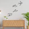 Elegant Black Decorative Metal Wall Accessory Set (4 Pieces) | 100% Metal, 1.2mm Thickness | Unique Bird Designs for Stylish Home Decor