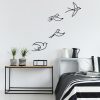 Elegant Black Decorative Metal Wall Accessory Set (4 Pieces) | 100% Metal, 1.2mm Thickness | Unique Bird Designs for Stylish Home Decor
