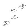 Elegant Black Decorative Metal Wall Accessory Set (4 Pieces) | 100% Metal, 1.2mm Thickness | Unique Bird Designs for Stylish Home Decor