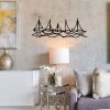 Stylish Black Decorative Metal Wall Accessory, 68 x 24 cm | 100% Metal, 1.2mm Thickness | Perfect for Modern Home Decor & Unique Wall Art
