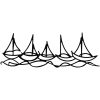 Stylish Black Decorative Metal Wall Accessory, 68 x 24 cm | 100% Metal, 1.2mm Thickness | Perfect for Modern Home Decor & Unique Wall Art
