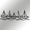 Stylish Black Decorative Metal Wall Accessory, 68 x 24 cm | 100% Metal, 1.2mm Thickness | Perfect for Modern Home Decor & Unique Wall Art