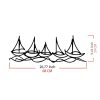 Stylish Black Decorative Metal Wall Accessory, 68 x 24 cm | 100% Metal, 1.2mm Thickness | Perfect for Modern Home Decor & Unique Wall Art