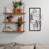 Stylish Black Decorative Metal Wall Accessory, 35.5 x 60 cm | 100% Metal, 1.2mm Thickness | Perfect for Modern Home Decor & Unique Wall Art