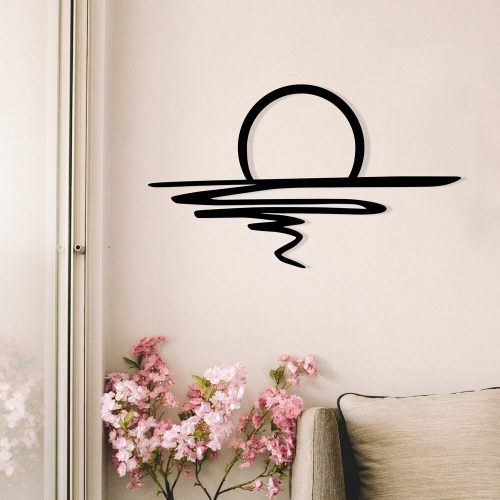 Stylish Black Decorative Metal Wall Accessory, 70 x 41 cm | 100% Metal, 1.2mm Thickness | Perfect for Modern Home Decor & Unique Wall Art