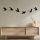 Elegant Black Metal Bird Wall Decor (6 Pieces) | 100% Metal, 1.2mm Thick | Unique Decorative Accessory for Home & Office, Stylish & Modern Design