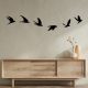 Elegant Black Metal Bird Wall Decor (6 Pieces) | 100% Metal, 1.2mm Thick | Unique Decorative Accessory for Home & Office, Stylish & Modern Design
